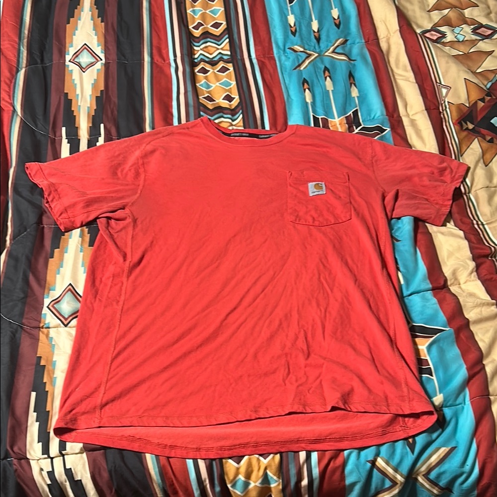 Carhartt Force Red Short Sleeve Pocket Tee